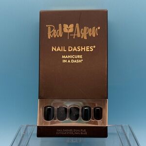 Red Aspen Black and Sparkle Mani set